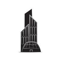 byggnader svart vektor illustration