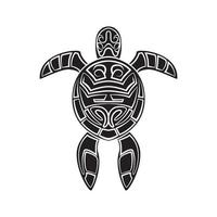 svart silhuett av sköldpadda symbol vektor