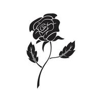 reste sig blomma svart symbol illustration vektor