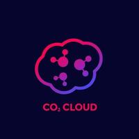 CO2-Wolke, Vektor trendy icon.eps