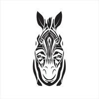 zebra huvud tatuering illustration vektor