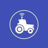 autonom traktor, agrimotor vector icon.eps