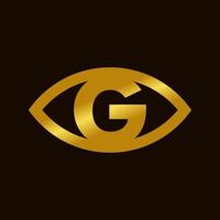 Initiale G Auge Logo vektor