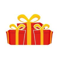 rote geschenkbox überraschen, geburtstagsfeier, spezielles verschenkpaket, treueprogrammbelohnung, wundergeschenk mit ausrufezeichen, vektorsymbol, flache illustration vektor