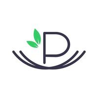 Initiale p Nest Logo vektor