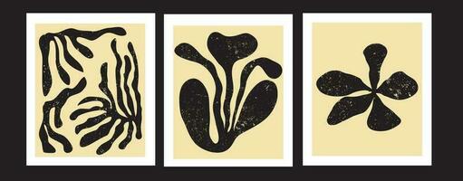 matisse inspiriert zeitgenössisch Collage botanisch minimalistisch Mauer Kunst Plakate einstellen vektor