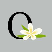 Initiale Ö Schönheit Blume Logo vektor
