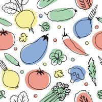 grönsaker sömlös mönster. vektor