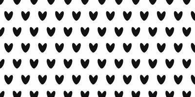 Valentinstag Tag nahtlos Muster Hintergrund, schwarz Herz gestalten auf Weiß Hintergrund vektor
