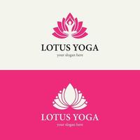 lotus yoga logotyp mall vektor