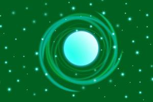 schön blaugrün oder Grün Türkis Galaxis Hintergrund mit Nebel Kosmos und Kometen. Sternenstaub und hell leuchtenden Sterne im Universal. Vektor Illustration.