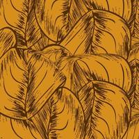 nahtlos abstrakt braun Blumen- Hintergrund mit Blätter vektor