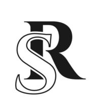 brev rs logotyp. sr logotyp lyx symbol vektor