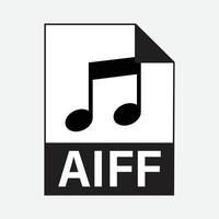 aiff audio fil format ikon vektor