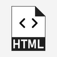 html fil format ikon vektor fri