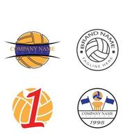 Volley Ball Logo Vektor und Symbol Design Vorlage