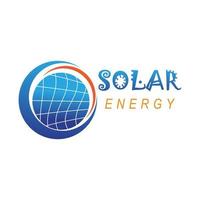Solar- Panel Logo Vektor eben und Symbol Design