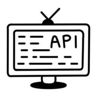 modisch api Monitor vektor