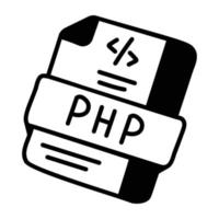 trendige php-datei vektor