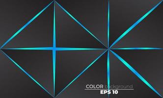 Polygonale Formen Hintergrund niedrige Poly Dreiecke Mosaik schwarz und blau Neon vektor