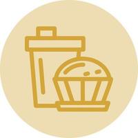 Kaffee-Muffin-Vektor-Icon-Design vektor