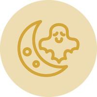 Halloween-Mond-Vektor-Icon-Design vektor