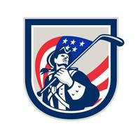 amerikansk patriot ishockeysköld vektor