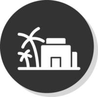 Wüstenhaus-Vektor-Icon-Design vektor