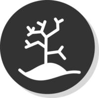 trockenes Baum-Vektor-Icon-Design vektor