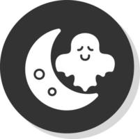 Halloween-Mond-Vektor-Icon-Design vektor