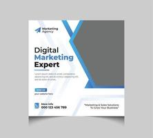 modern digital marknadsföring expert- och företags- social media posta baner design vektor