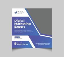 modern digital marknadsföring expert- och företags- social media posta baner design vektor