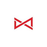 Brief mx einfach überlappend Linie geometrisch Logo Vektor