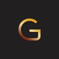 Brief G golden Gradient geometrisch Logo Vektor
