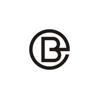 Brief eb verknüpft Kreis runden geometrisch Logo Vektor