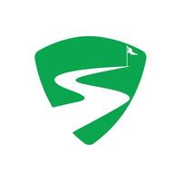 Weg zu Erfolg Vektor Logo Design. kreativ Straße Reise Logo Design unterzeichnen.