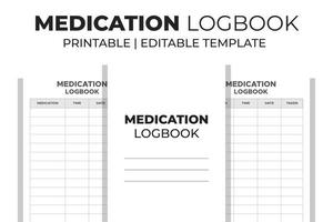 Medikation Logbuch Innere vektor