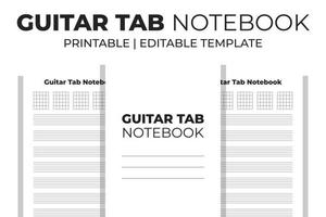 Gitarre Tab Notizbuch vektor