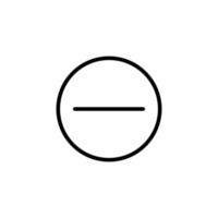 Minus Zeichen isoliert Linie Symbol. editierbar Schlaganfall. Vektor Bild Das können Sein benutzt im Apps, Anzeigen, Geschäfte, Shops, Banner
