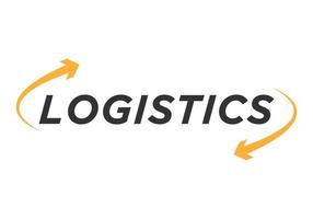 eps10 Vektor logistisch Logo Element Vorlage mit zwei Orange Pfeile isoliert auf Weiß Hintergrund