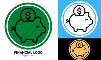 Investition Logo Vektor Design Illustration. Marke Identität Emblem
