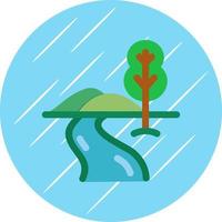 Fluss Landschaft Vektor Symbol Design