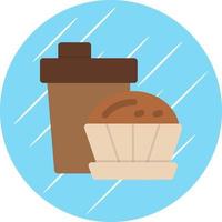 Kaffee-Muffin-Vektor-Icon-Design vektor