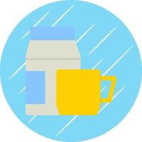 Kaffee-Milch-Vektor-Icon-Design vektor