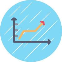 steigendes Liniendiagramm-Vektor-Icon-Design vektor