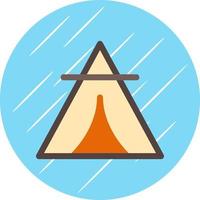 Wüsten-Tipi-Vektor-Icon-Design vektor