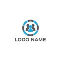 logotyp design av människor team grupp företag namn vektor