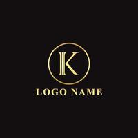 vektor brev k logotyp begrepp för kunglig varumärke