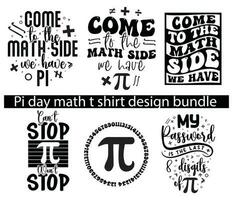 Pi Tag t Hemd Design Satz, Beste Pi Tag Hemd bündeln, Pi Tag Vektor Grafik, Mathematik t Hemd Design