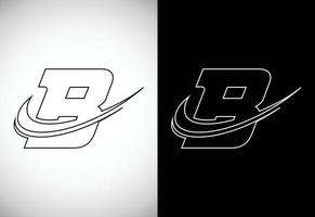 Initiale Brief b mit ein rauschen Linie Kunst Stil Logo. modern Vektor Logo zum Geschäft und Unternehmen Identität.